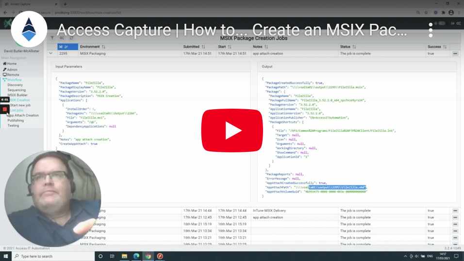 Access Capture | How to… Create an MSIX Package - Access IT Automation