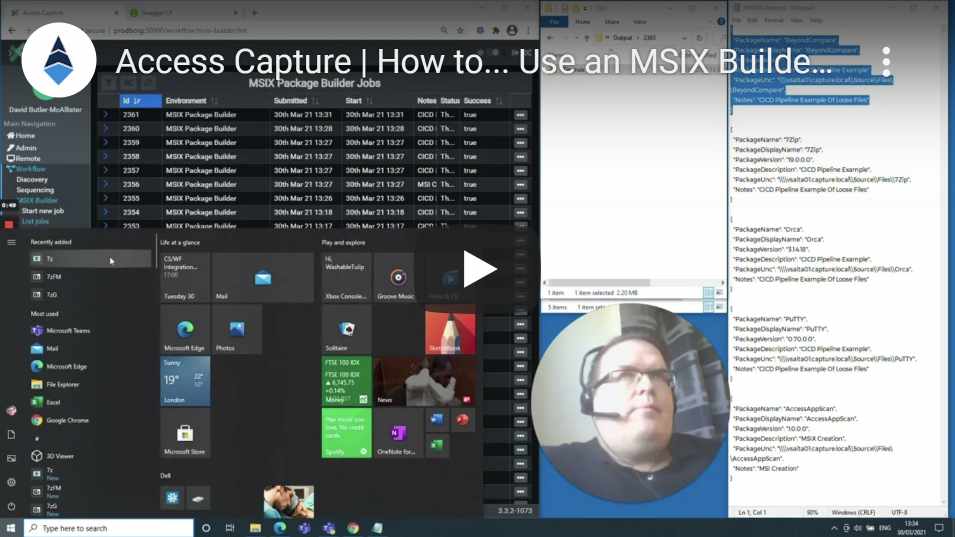Access Capture | How to… Use an MSIX Builder (CICD Pipeline)